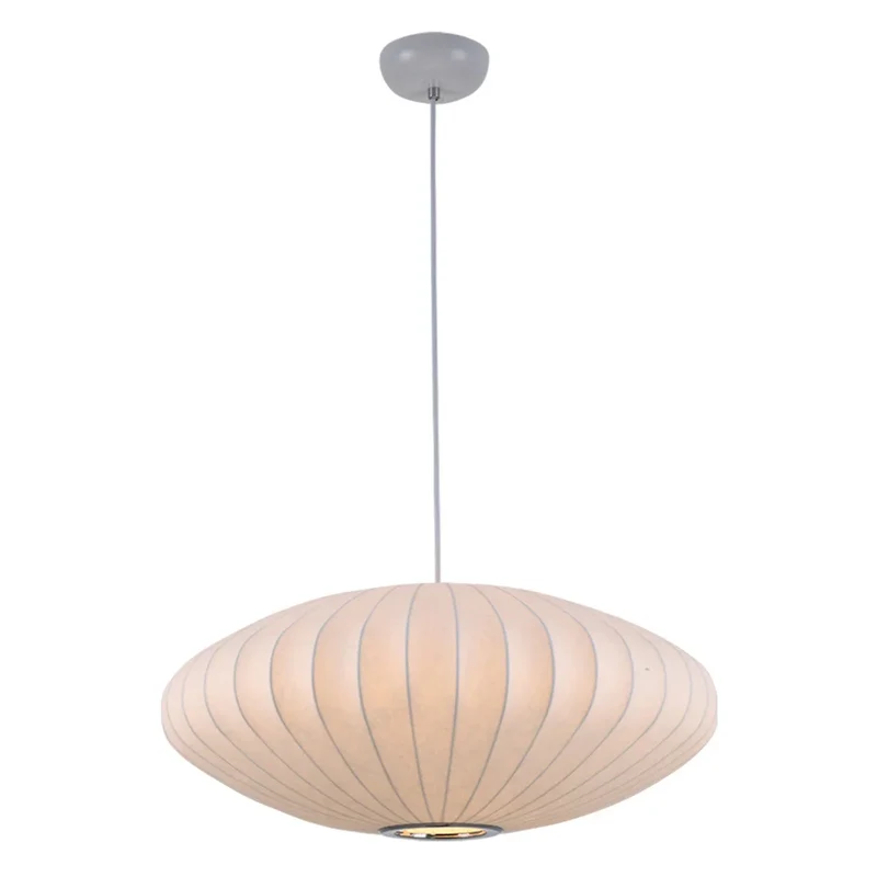 Hanglamp Nelson Bubble Handgebreid Zijde Wit IJzer LED Woonkamer Eetkamer Slaapkamer | Sansoti