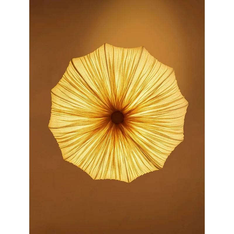 Hanglamp Geplisseerd Stof IJzer Sculpturaal Japandi 40-100cm E27 LED Eetkamer Slaapkamer | Sansoti
