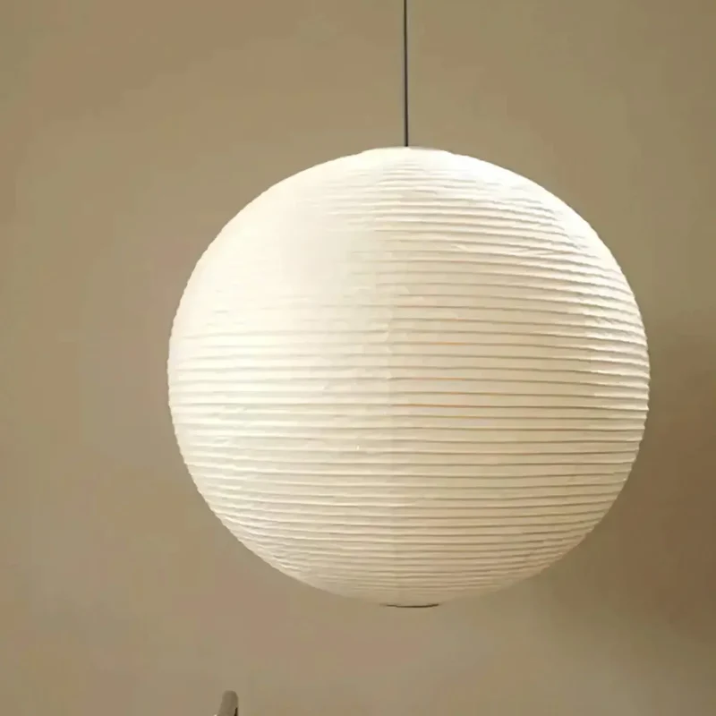 Hanglamp Rijstpapier Wabi-Sabi Japandi Minimalistisch Wit Warm Licht Woonkamer Slaapkamer | Sansoti
