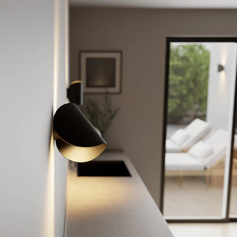 Wandlamp Up Down LED Binnen Aluminium Zwart Wit G4 | Sansoti