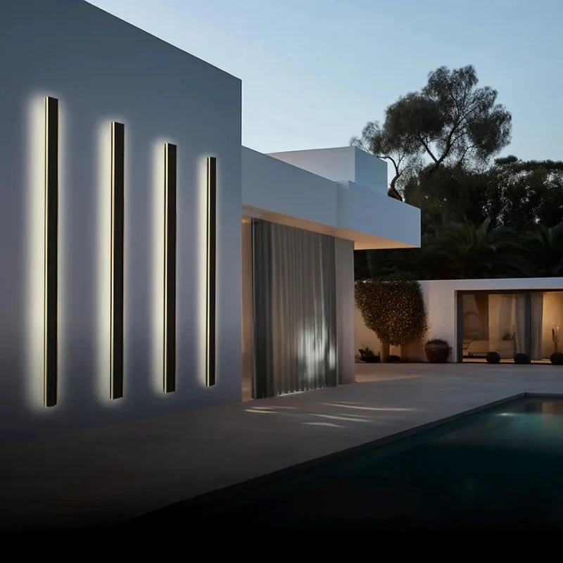 Buitenlamp Wandlamp LED Zwart Aluminium IP65 30-200cm Modern | Sansoti