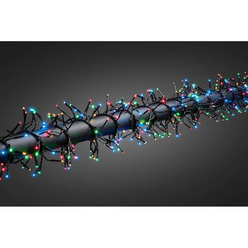 7,7m Micro LED Büschellichterkette Cluster 768 bunte Dioden IP44