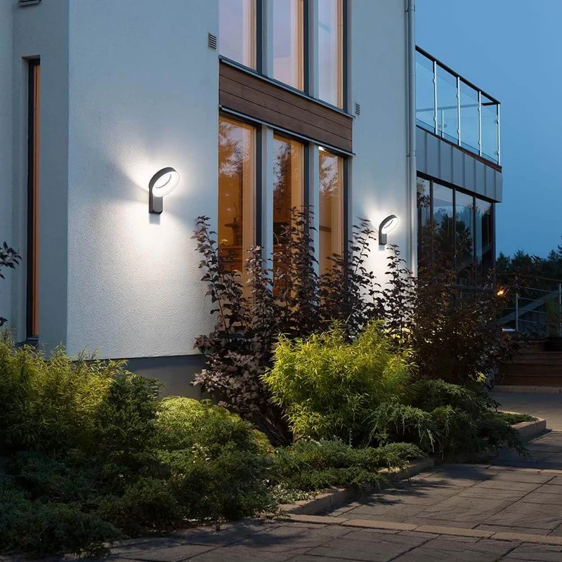 Asti LED Außen-Wandleuchte 1400lm , 5000K Anthrazit, opales Acrylglas