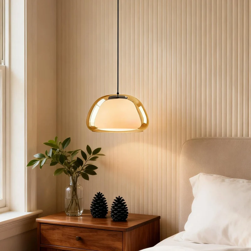 Hanglamp Glas Organisch Gelei Textuur E27 Eetkamer Woonkamer Slaapkamer Gang Artistiek Modern | Sansoti