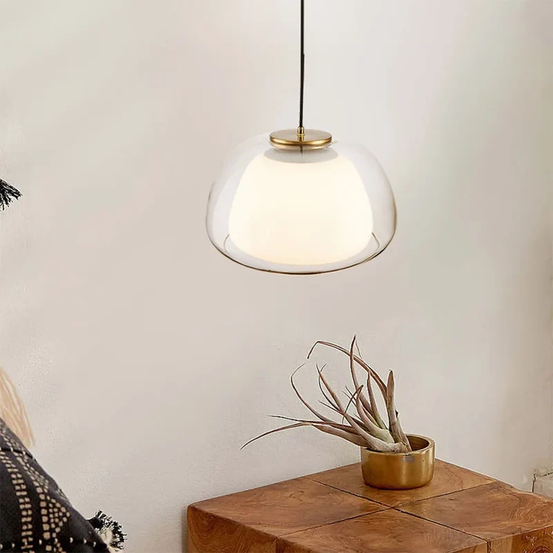 Hanglamp Glas Organisch Gelei Textuur E27 Eetkamer Woonkamer Slaapkamer Gang Artistiek Modern | Sansoti