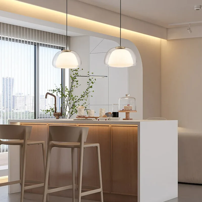 Hanglamp Glas Organisch Gelei Textuur E27 Eetkamer Woonkamer Slaapkamer Gang Artistiek Modern | Sansoti