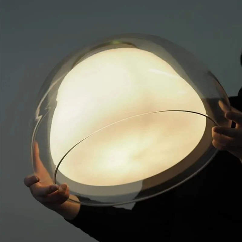 Hanglamp Glas Organisch Gelei Textuur E27 Eetkamer Woonkamer Slaapkamer Gang Artistiek Modern | Sansoti