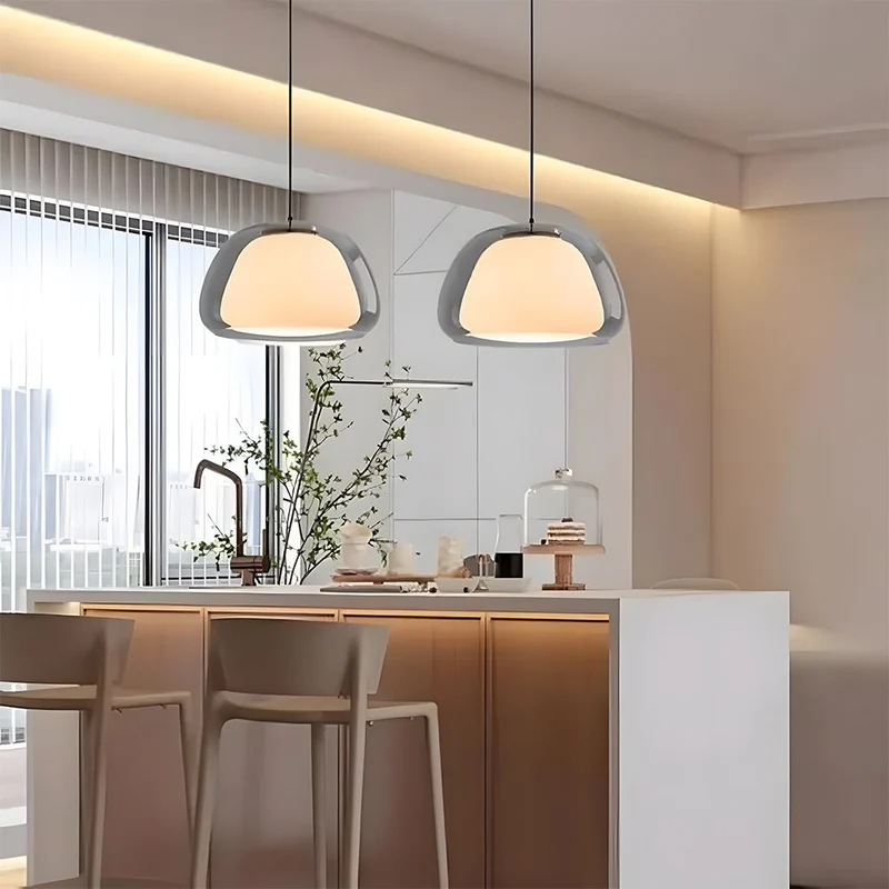 Hanglamp Glas Organisch Gelei Textuur E27 Eetkamer Woonkamer Slaapkamer Gang Artistiek Modern | Sansoti