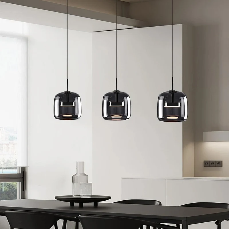 Hanglamp Gerookt Glas Koepel Vintage Minimalistisch LED Keuken Eetkamer Woonkamer Loft | Sansoti