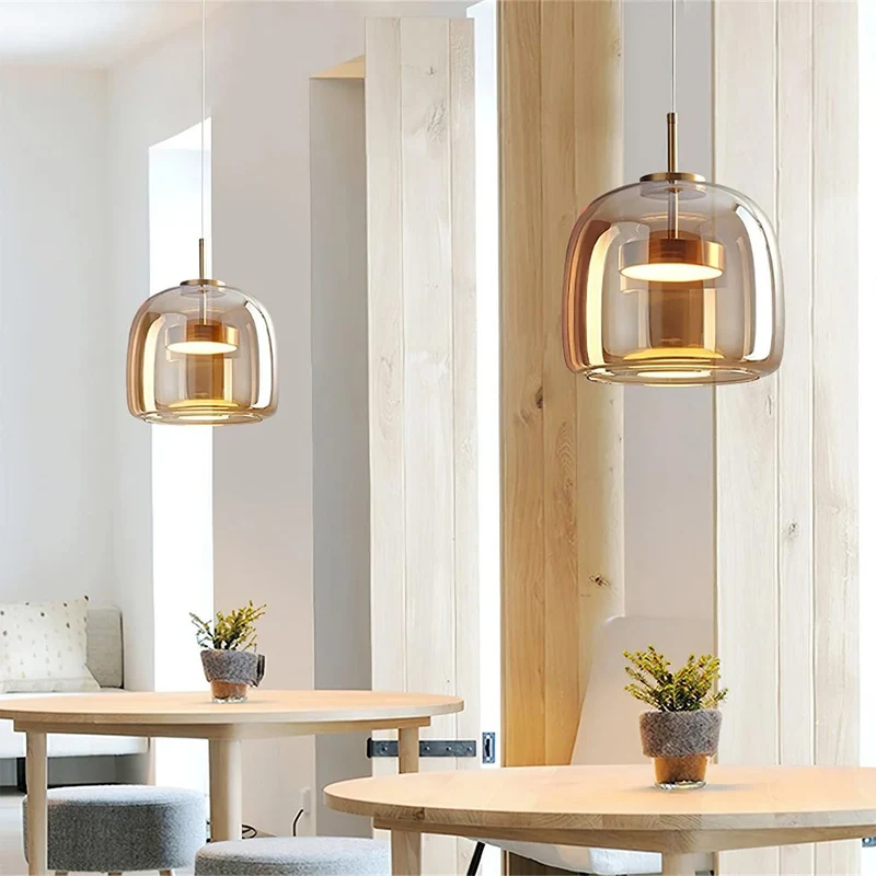 Hanglamp Gerookt Glas Koepel Vintage Minimalistisch LED Keuken Eetkamer Woonkamer Loft | Sansoti
