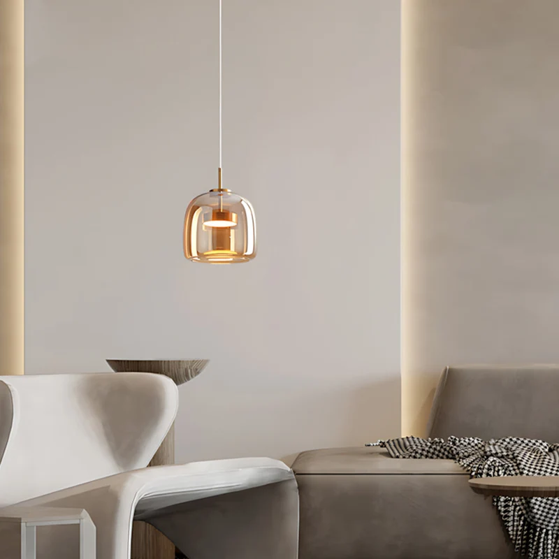 Hanglamp Gerookt Glas Koepel Vintage Minimalistisch LED Keuken Eetkamer Woonkamer Loft | Sansoti