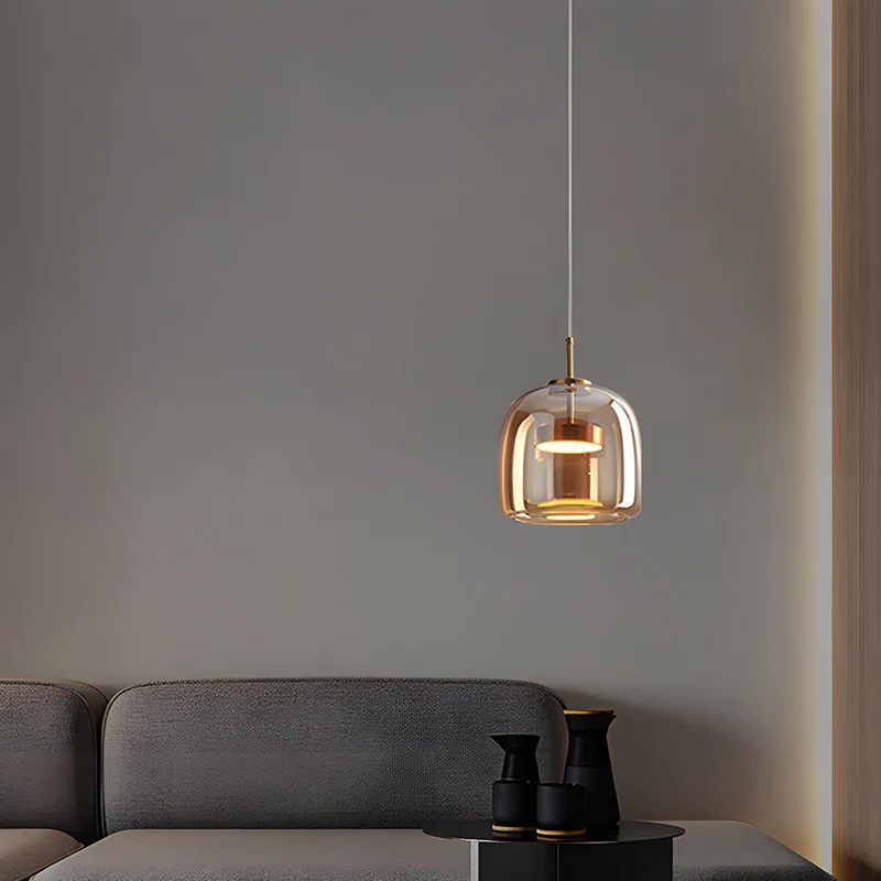 Hanglamp Gerookt Glas Koepel Vintage Minimalistisch LED Keuken Eetkamer Woonkamer Loft | Sansoti