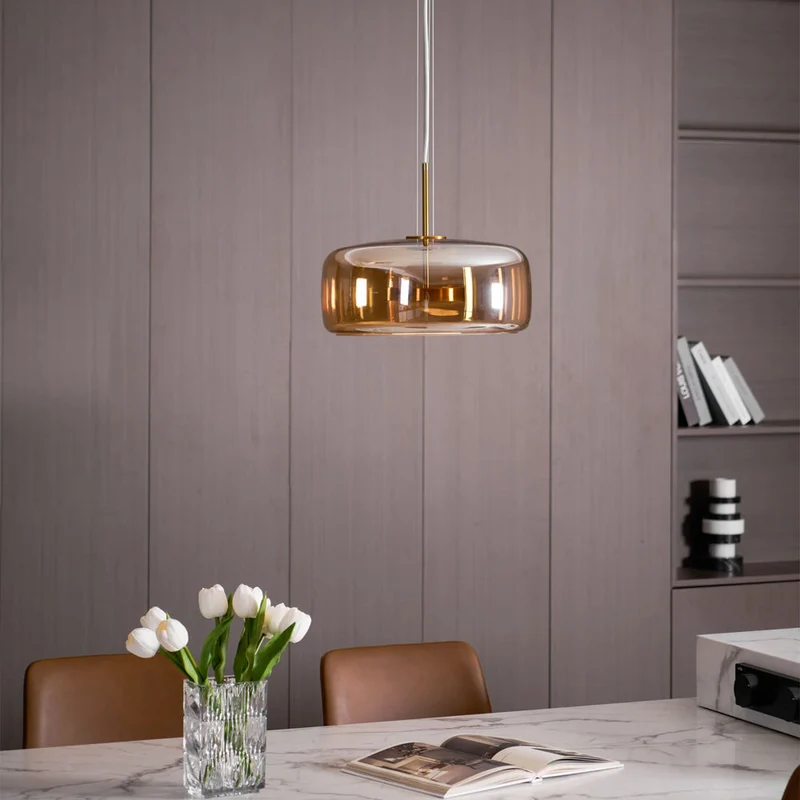 Hanglamp Gerookt Glas Koepel Vintage Minimalistisch LED Keuken Eetkamer Woonkamer Loft | Sansoti
