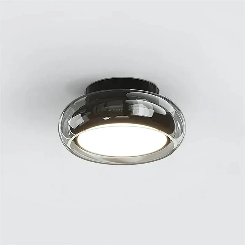 Plafondlamp Glas LED 24W Amber Woonkamer Hal Retro Design Compact Modern | Sansoti