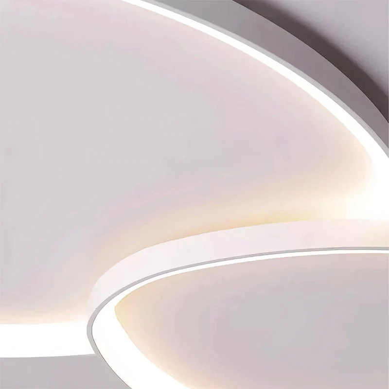 LED plafondlamp ovaal dimbaar metaal zwart wit slaapkamer hal woonkamer moderne plafondverlichting Scandinavisch design opbouwlamp | Sansoti