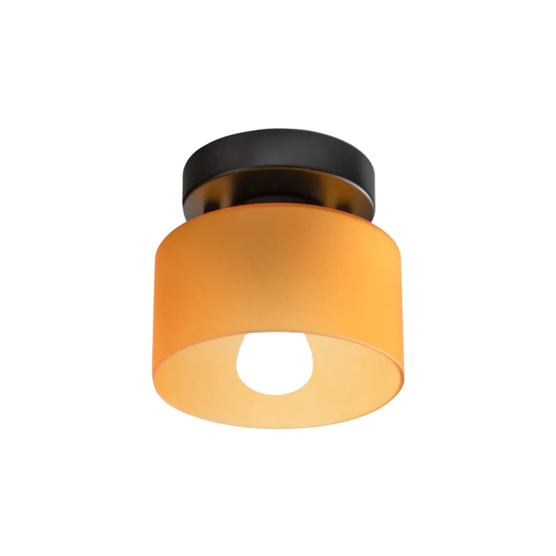 Plafondlamp Glas Retro E27/E26 Amber Keuken Hal Woonkamer Rond Design Sfeerverlichting Vintage Stijl | Sansoti