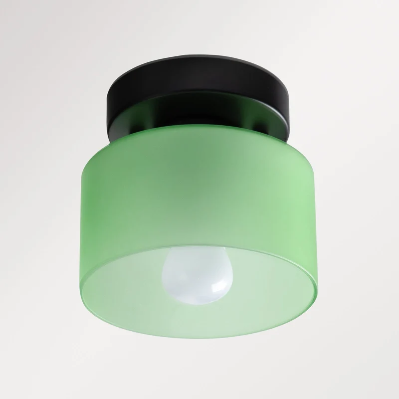 Plafondlamp Glas Retro E27/E26 Amber Keuken Hal Woonkamer Rond Design Sfeerverlichting Vintage Stijl | Sansoti