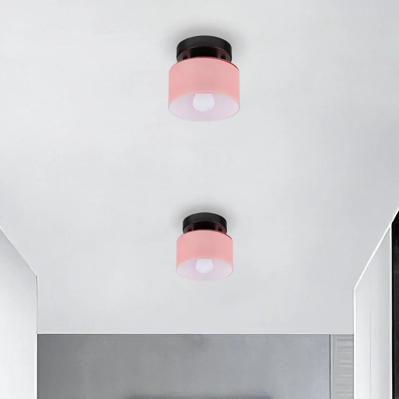 Plafondlamp Glas Retro E27/E26 Amber Keuken Hal Woonkamer Rond Design Sfeerverlichting Vintage Stijl | Sansoti