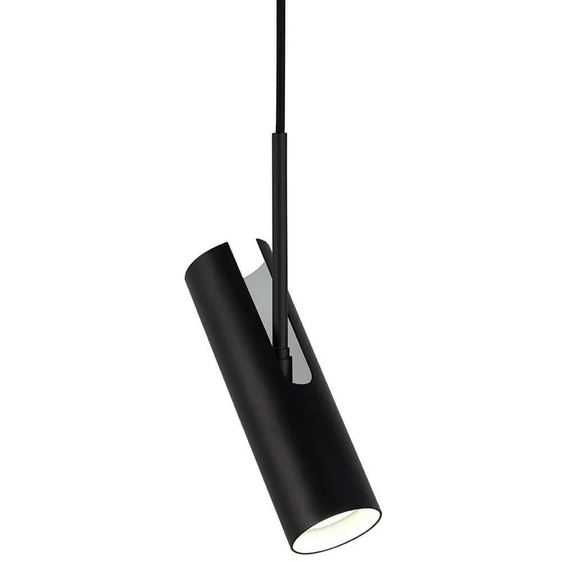 MIB 6 Pendelleuchte mit Stoffkabel Schwarz