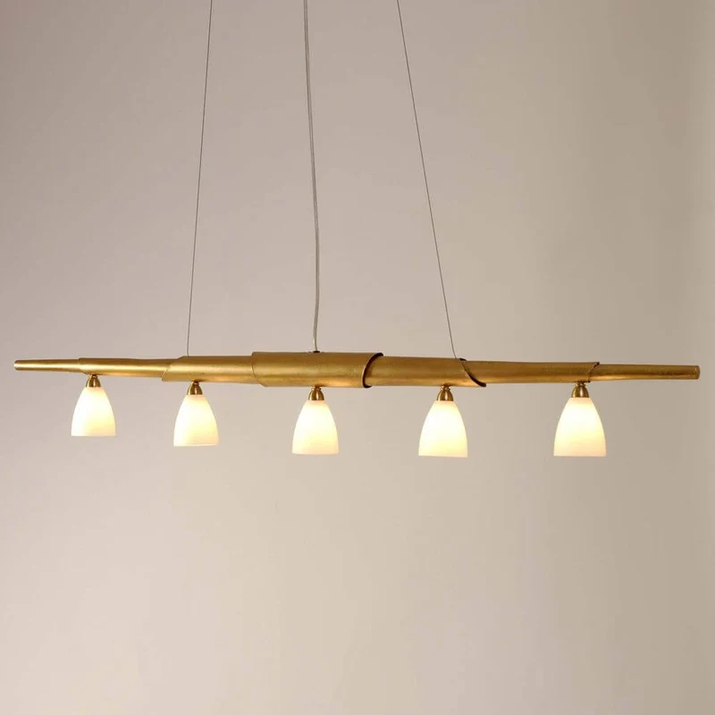 Hängeleuchte 5-flammig Innovazione Eisen-Glas Gold