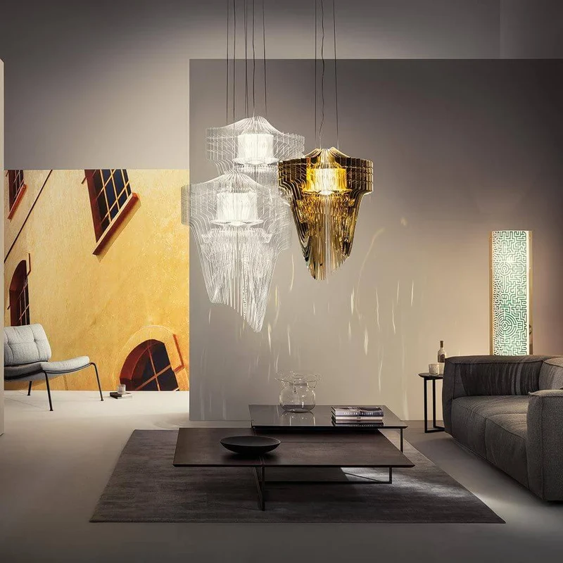 Slamp LED Pendelleuchte Aria Medium 3500lm 2700K Transparent