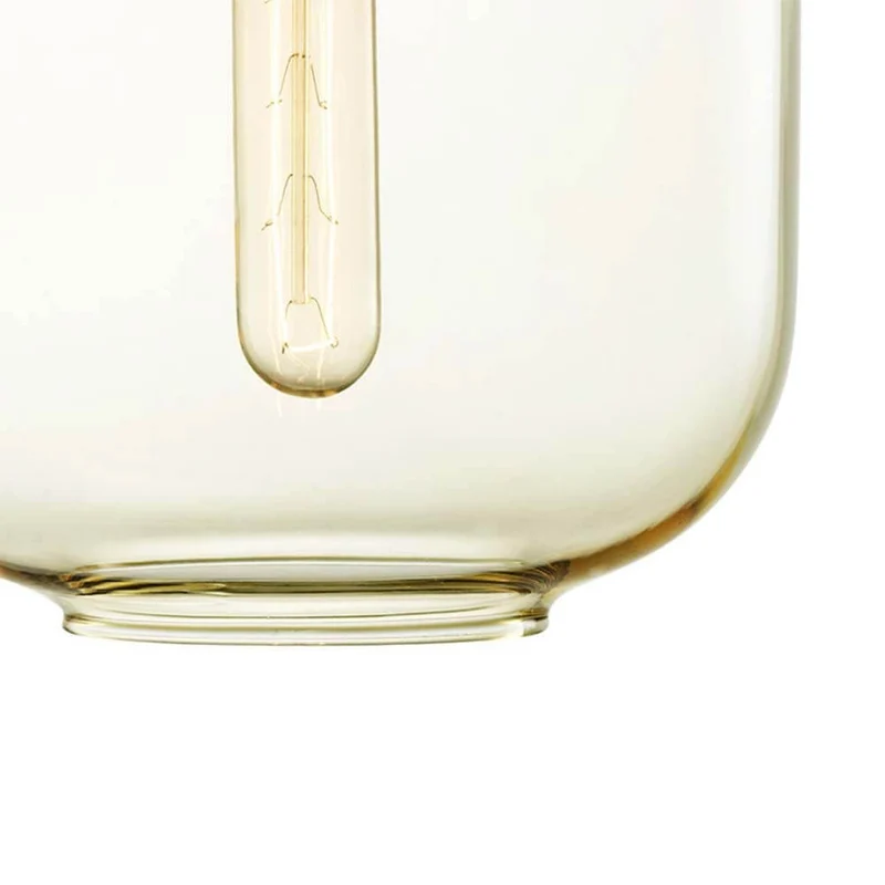 Hängelampe Amp L Rauchglas, Messing