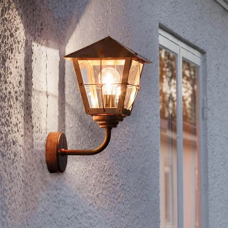 Fenix Acrylglas Außen-Wandlampe Kupfer