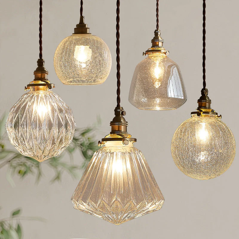 Hanglamp Kristalglas Transparant Scandinavisch Retro E27 15cm LED Eetkamer Woonkamer Minimalistisch | Sansoti