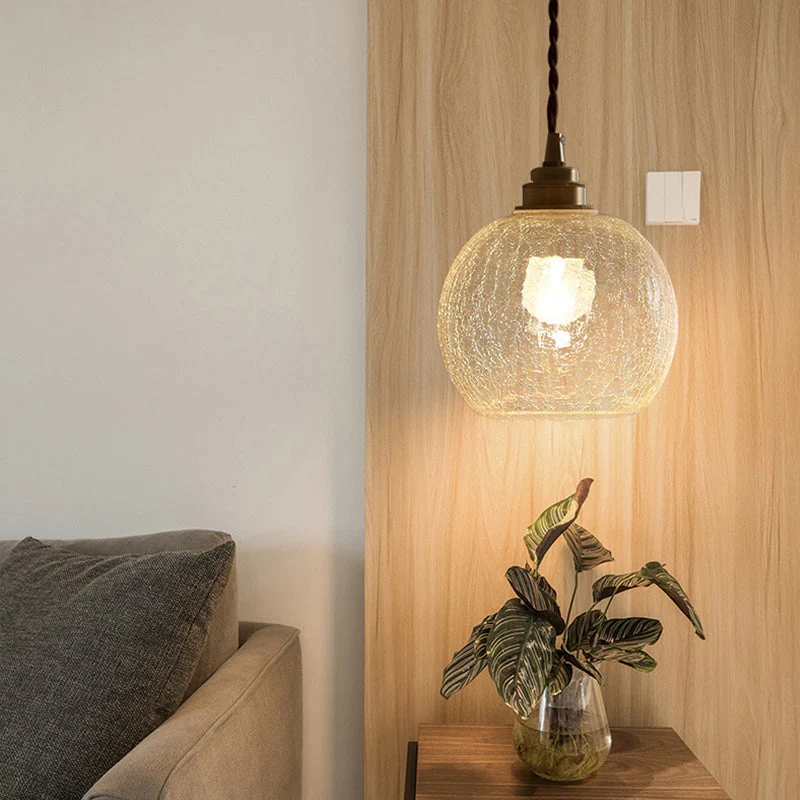 Hanglamp Kristalglas Transparant Scandinavisch Retro E27 15cm LED Eetkamer Woonkamer Minimalistisch | Sansoti