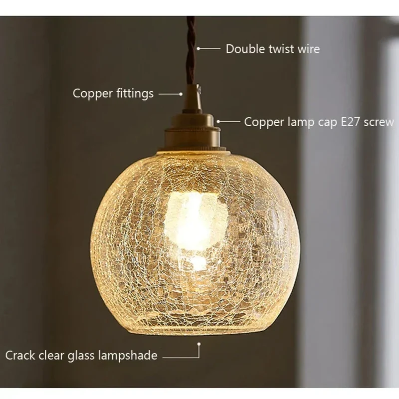 Hanglamp Kristalglas Transparant Scandinavisch Retro E27 15cm LED Eetkamer Woonkamer Minimalistisch | Sansoti