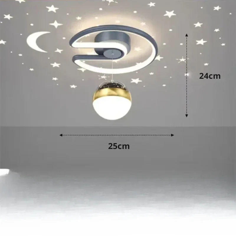 Dimbare LED plafondlamp met sterrenhemel effect en moderne design afwerking voor woonkamer en slaapkamer | Sansoti