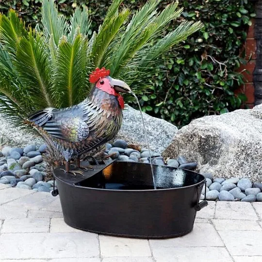 Waterfontein Dierfiguur Polyresin Met Pomp Tuin Terras Buiten | Sansoti