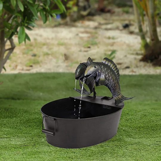 Waterfontein Dierfiguur Polyresin Met Pomp Tuin Terras Buiten | Sansoti