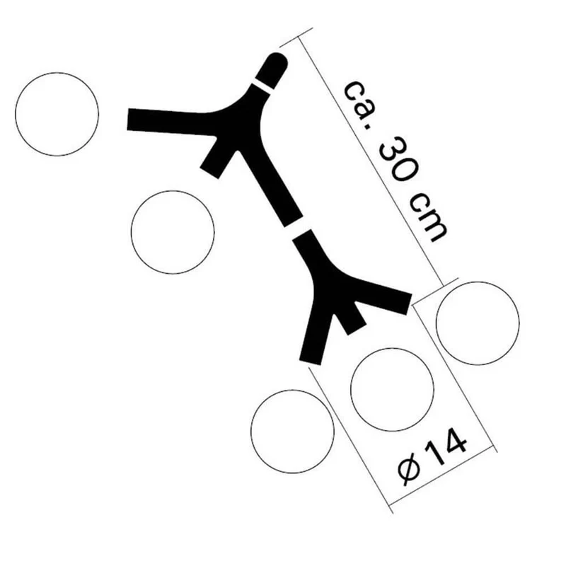 DNA Double-5 Pendelleuchte Chrom