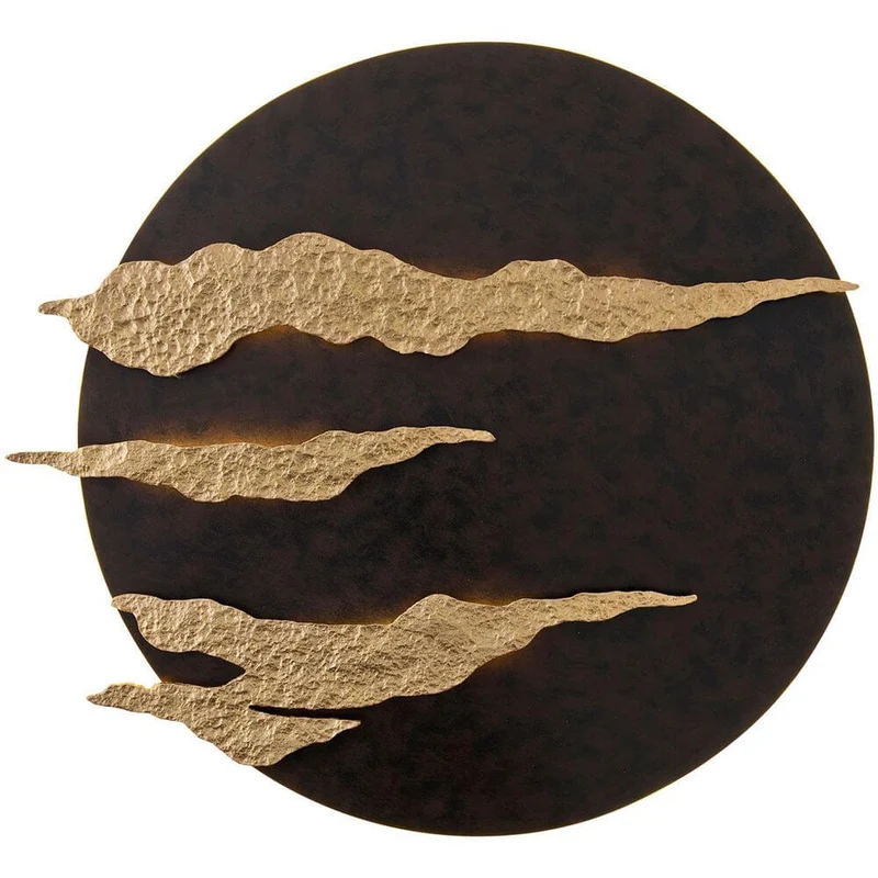Wandleuchte Firmamento Eisen Braun-Schwarz-Gold