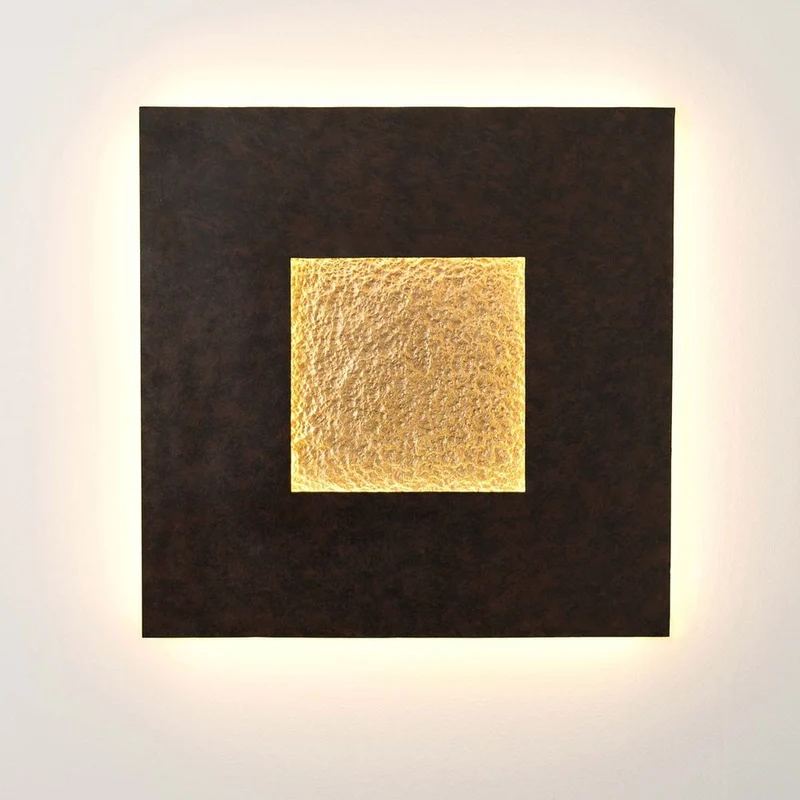 Wandleuchte Eclipse Gross Eisen Braun-Schwarz-Gold