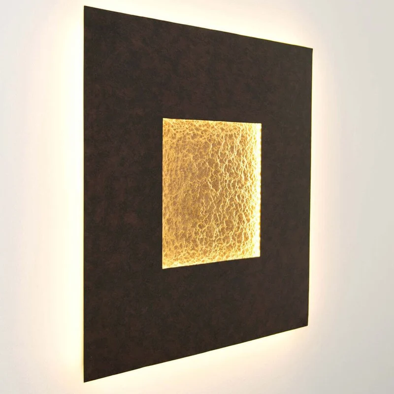 Wandleuchte Eclipse Gross Eisen Braun-Schwarz-Gold