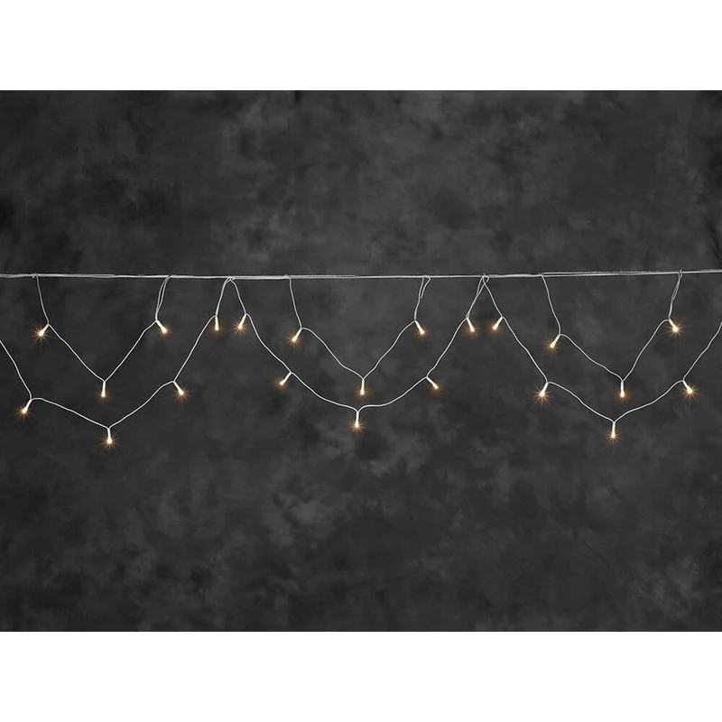 LED Dachrinnenlichterkette Bogenform 96 bernsteinfarbene Dioden IP44