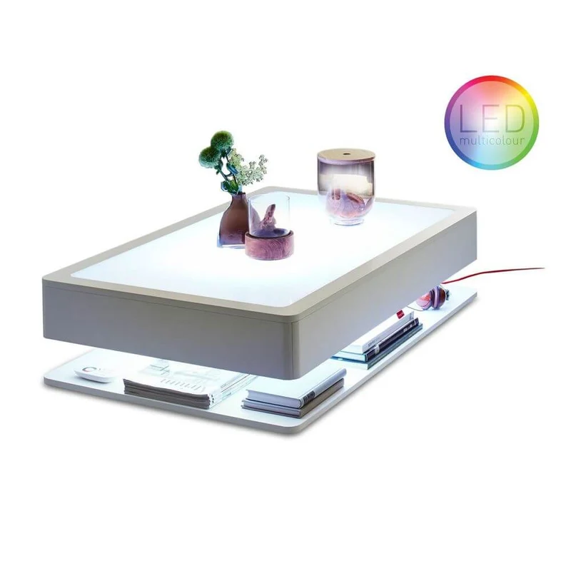 Moree Ora Home LED Couchtisch Pro Weiß