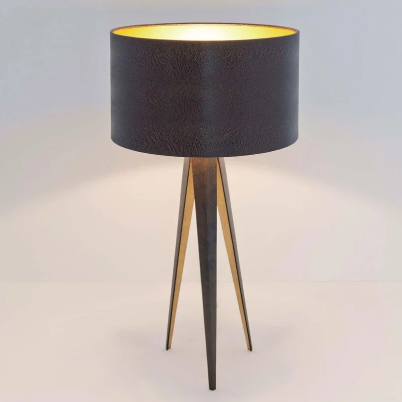 Tischleuchte Petra Eisen Braun-Schwarz-Gold