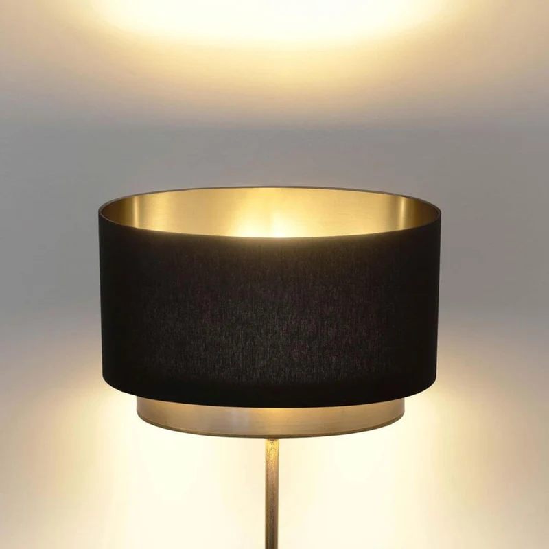 Stehleuchte Mattia Oval Eisen Gold-Schwarz