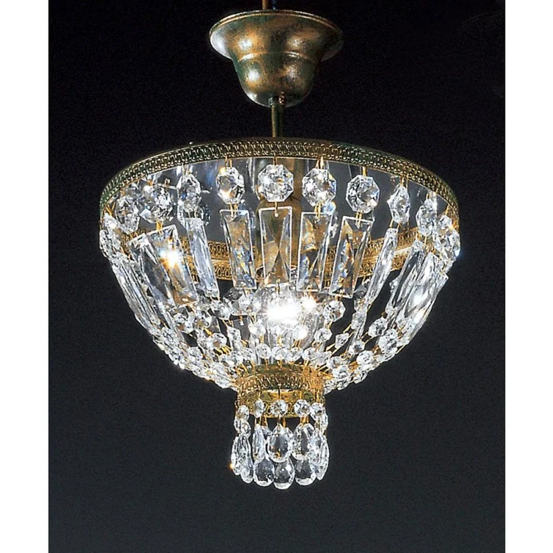 Cupola Deckenleuchte grün-antik mit Gold Ø 30cm