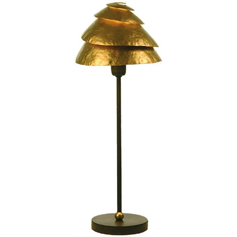 Tischleuchte Snail One Eisen Braun-Schwarz-Gold