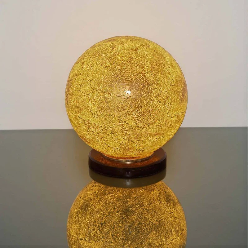 Tischleuchte Narziso Glasmosaik Amber