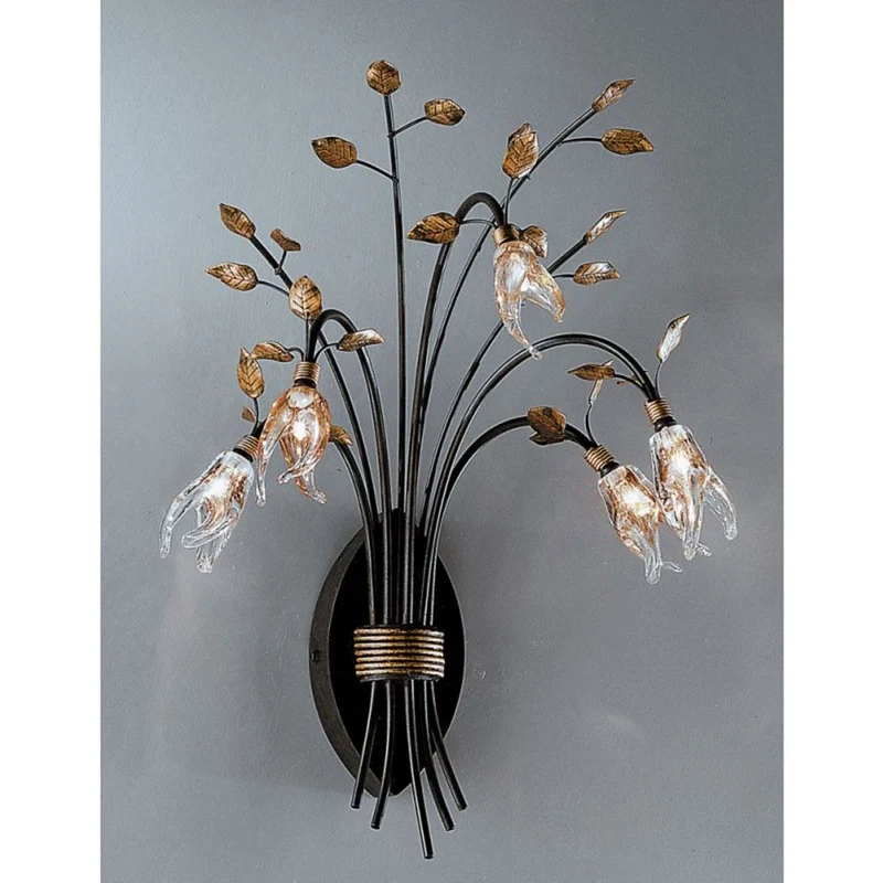 Millefoglie Wandleuchte 5-flammig Glas klar 50cm
