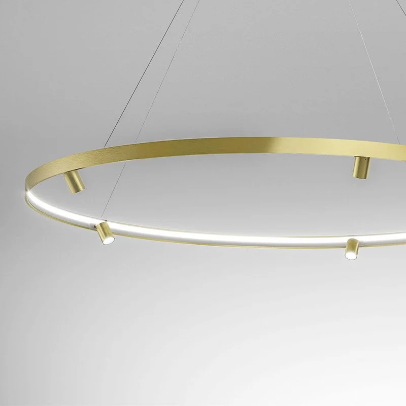 Panzeri Arena LED-Ring Pendelleuchte mit Spots