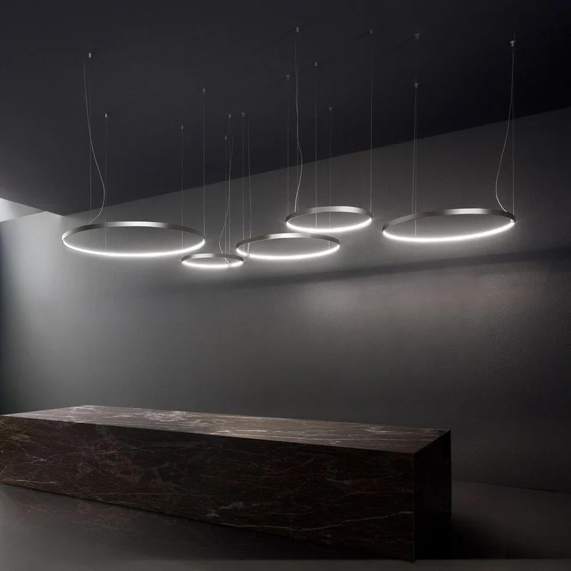 Panzeri Zero Round LED-Ring Pendelleuchte