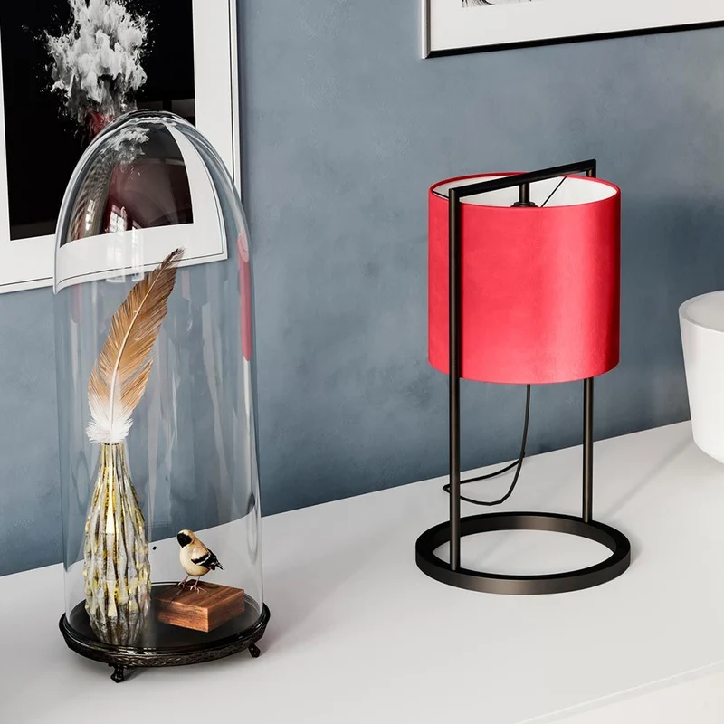 Tischlampe Vieste 45cm Samtschirm
