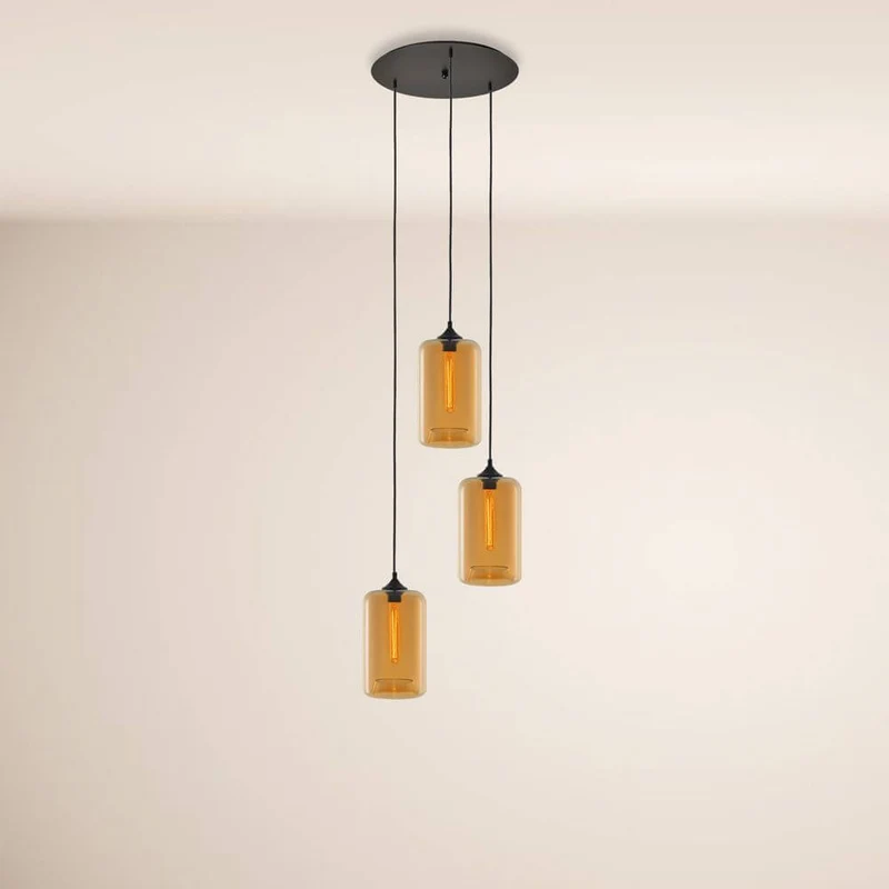 s.luce Cruet Mehrfach-Pendelleuchte Glas 3 oder 5-flammig