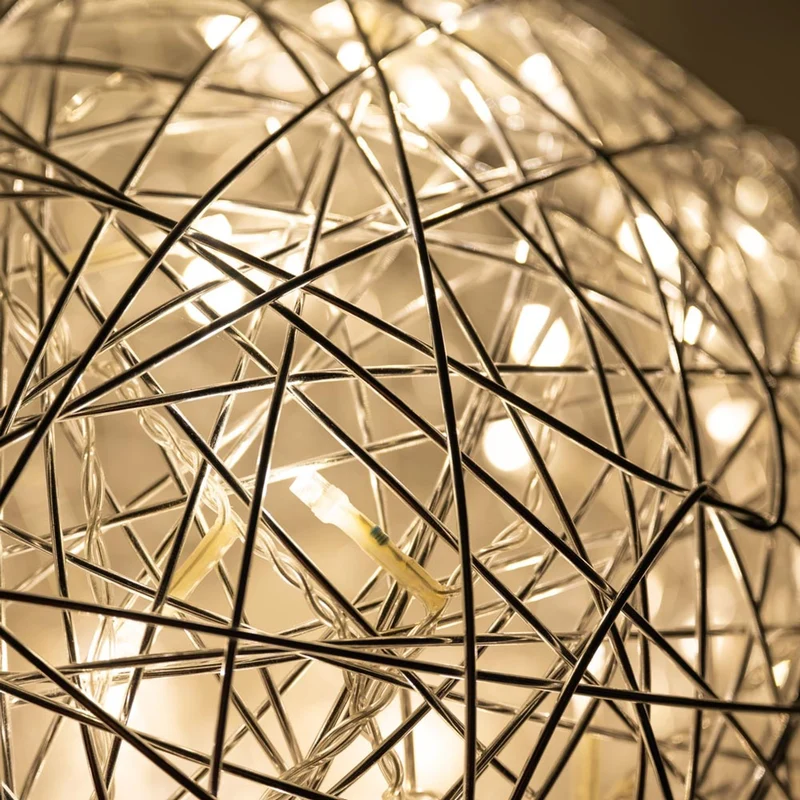 s.luce Mesh LED-Drahtkugel Innen & Außen Warmweiß